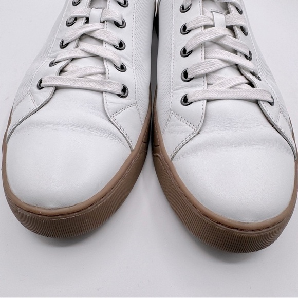 Johnston & Murphy Est 1859 Mens White Leather Round Toe Lace Up Sneakers Sz 10.5 - Picture 4 of 10